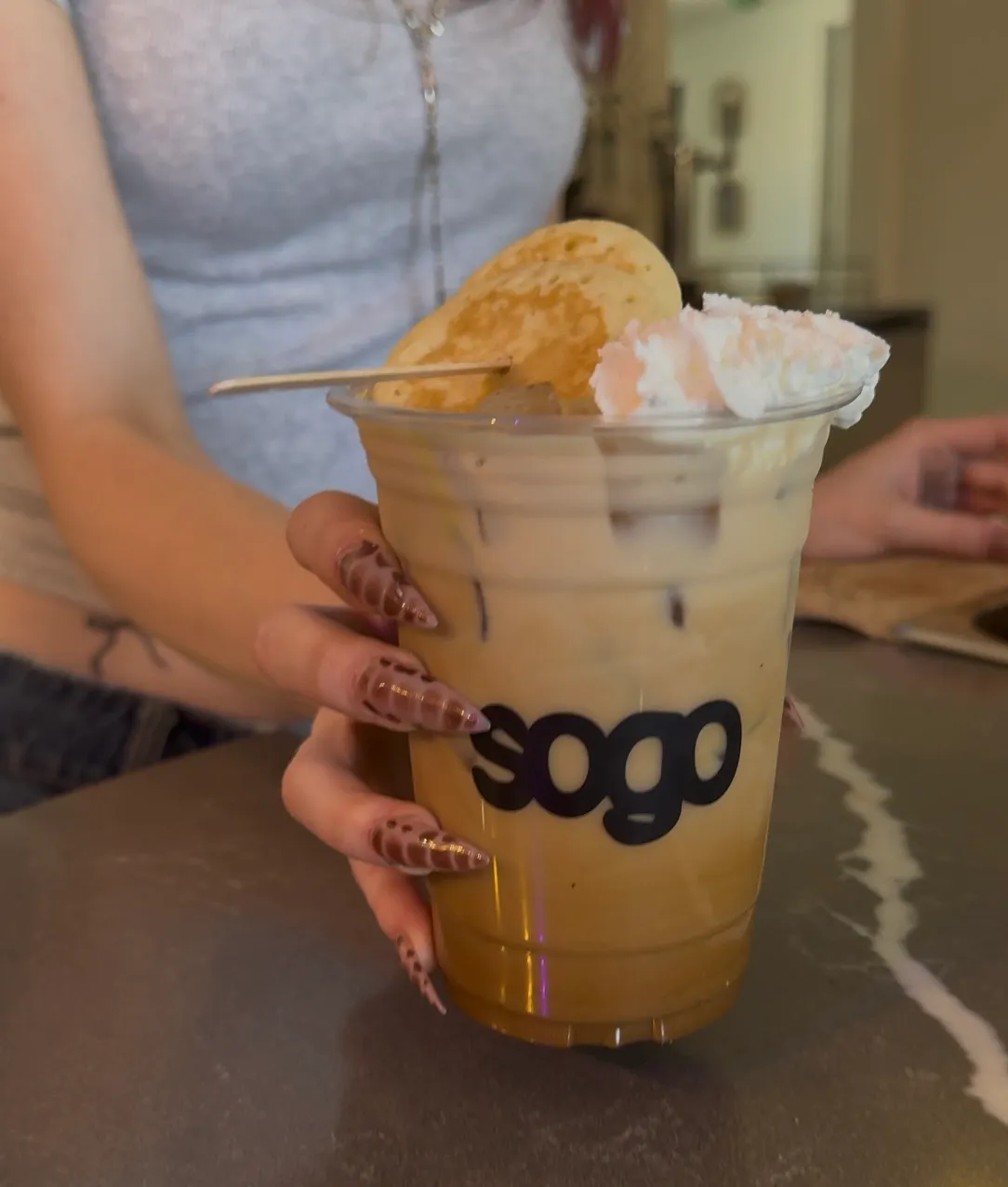 Pancake Maple Latte. Matcha or espresso with pancake maple flavor, served with whip and a mini pancake.